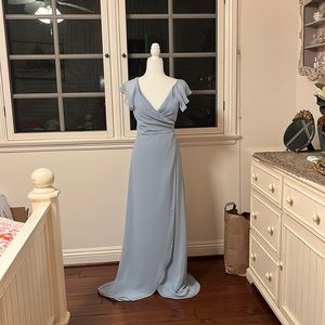Joanna August Dorian Long dress Pale Blue Bridesmaids Small